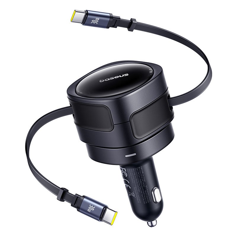 Baseus Enjoyment Max Car Charger C+C Cables 60W Cosmic Black
