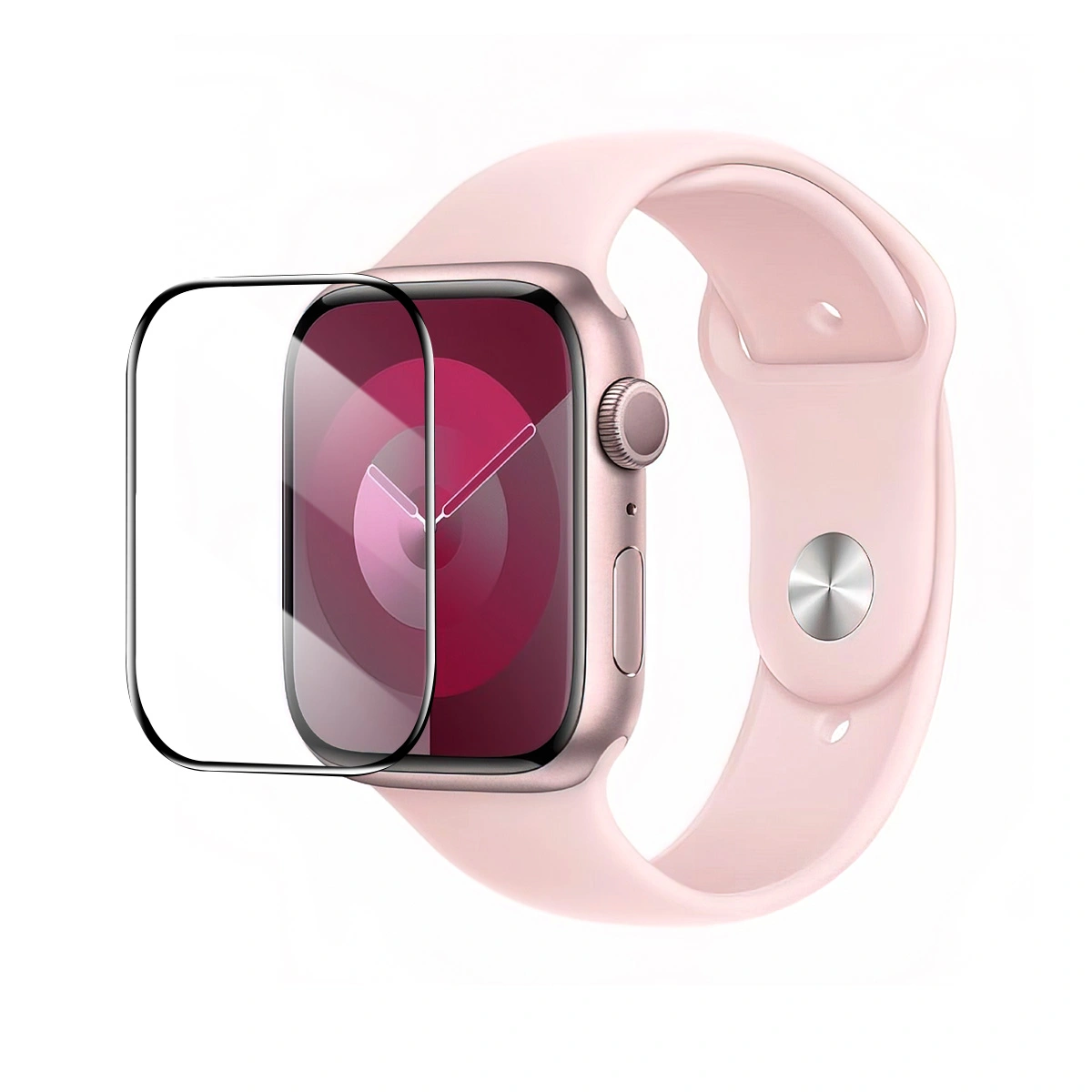 Baseus NanoCrystal Series 41mm for Apple Watch 7/8/9,  Full-Coverage Curved-Screen Crystal Tempered Glass