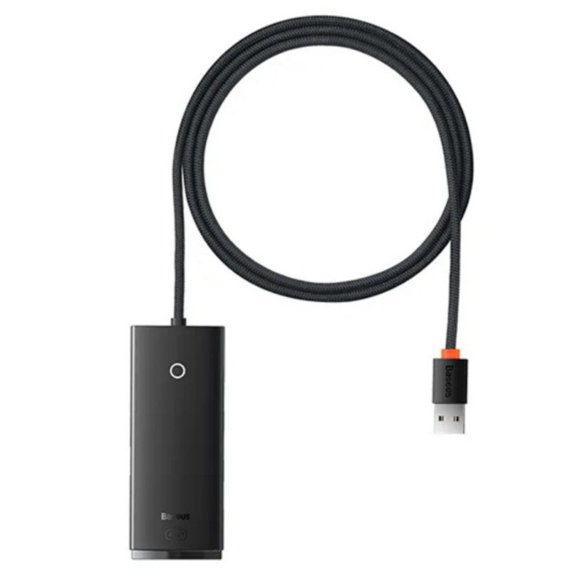 Baseus 4-Port Lite Series USB-A HUB Adapter 4X USB 3.0 Black