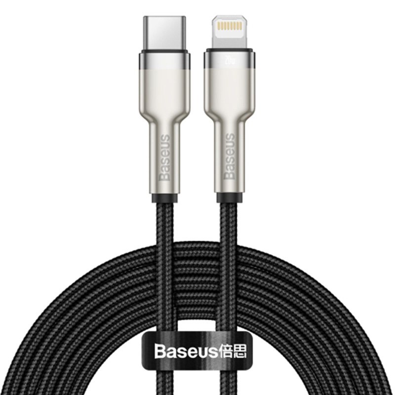 Baseus Cafule Series 2M Metal Data Cable Type-C to iP PD 20W  Black – CATLJK-B01 –  1 Year Warranty