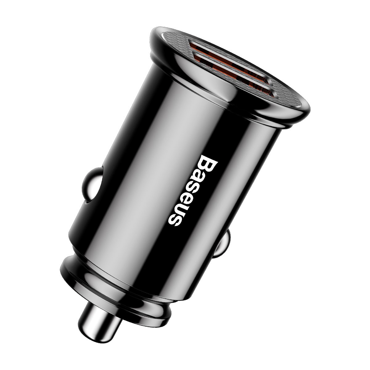Baseus Circular Plastic A+A 30W Dual QC3.0 Quick Car Charger Black-CCALL-YD01- 1 Year Warranty