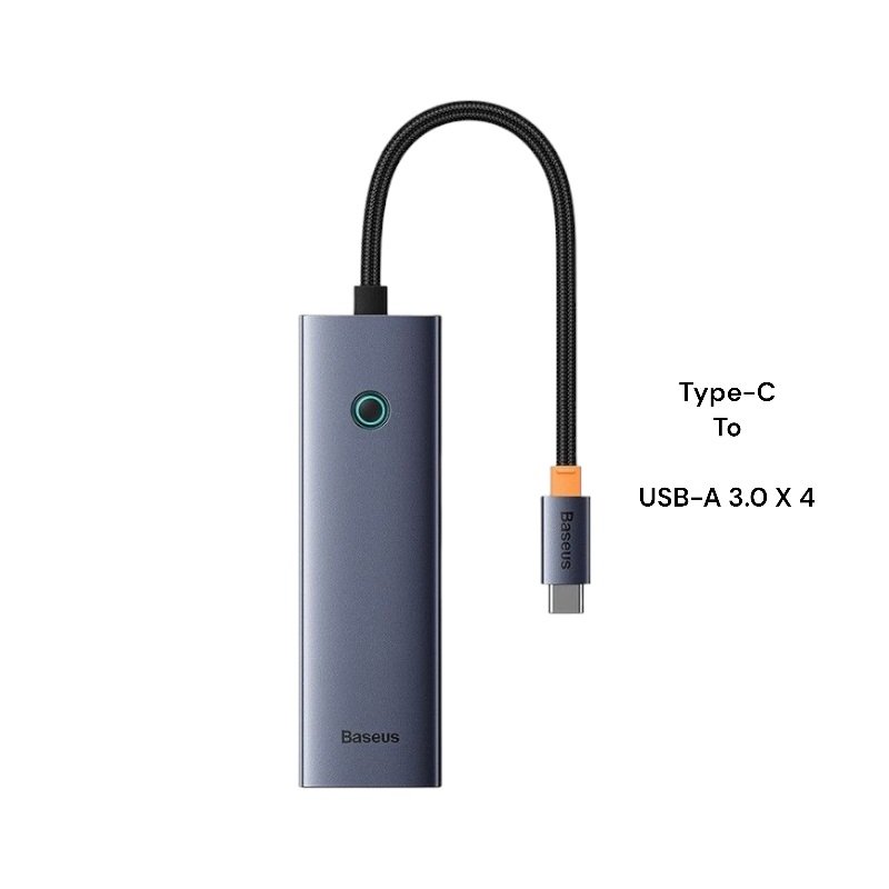 Baseus 4-Port HUB Flite Series – Space Grey – Type-C to USB3.0 x 4