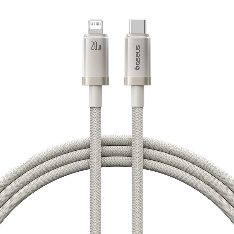 Baseus 1 Meter 20W Titanium Alloy PD Type-C to Lightning Fast Charging Cable – (Galaxy Titanium Gold)