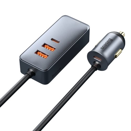 Baseus 120W Share Together PPS Multi-port Fast Charging Car Charger With Extension Cord – CCBT-A0G