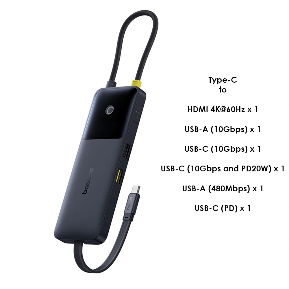 Baseus Dual Fast Charging 6-in-1 HUB