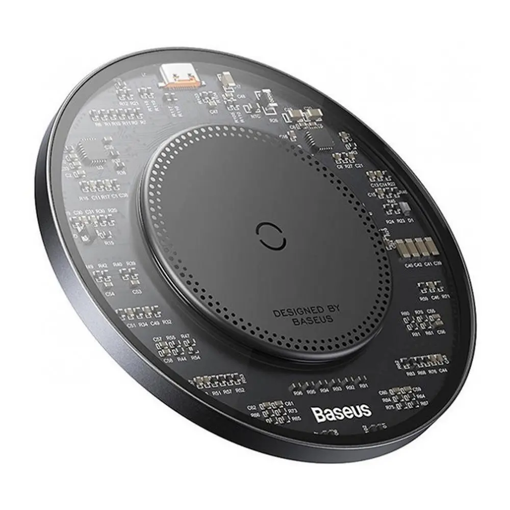 Baseus Simple 2 15W Wireless Charger Cluster Black?Include: Cable Type-C To Type-C 24W 12V/2A 1m Cluster Black) – CCJJ050001