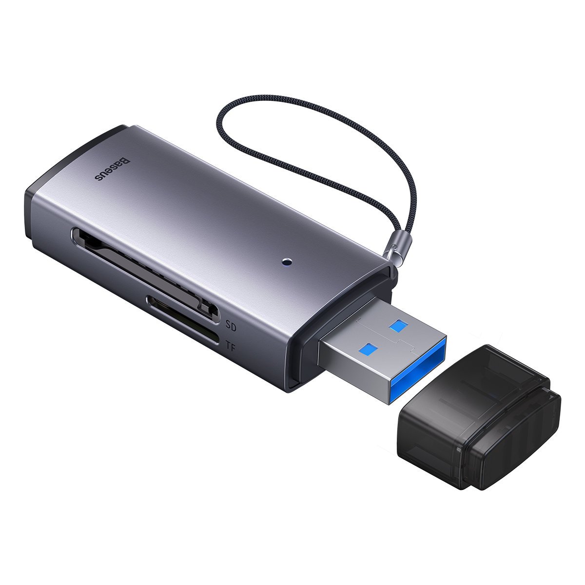 Baseus SD / TF USB Lite Series Adapter Card Reader Gray -WKQX060013