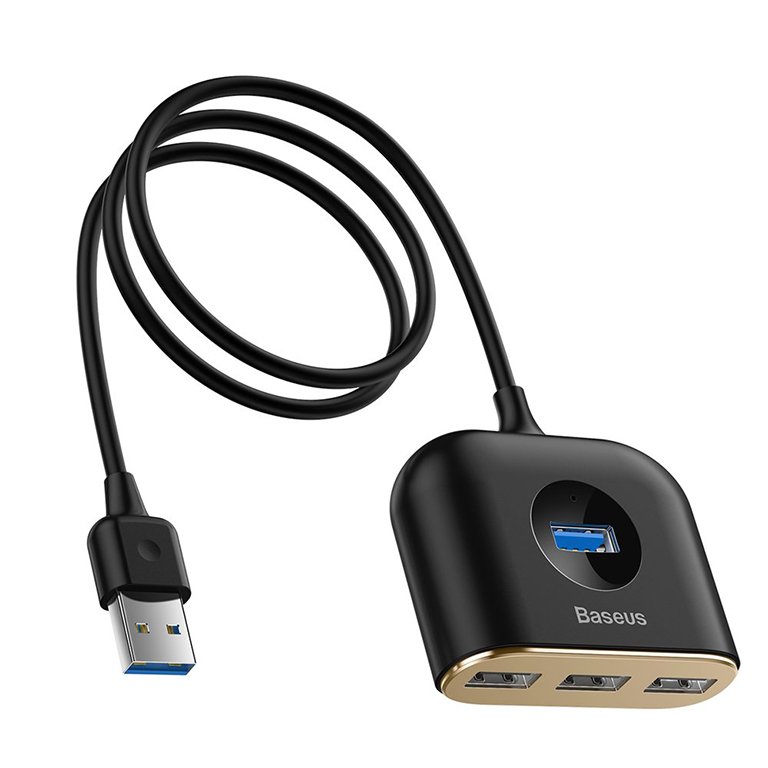 Baseus USB 4 Port HUB Square round Black