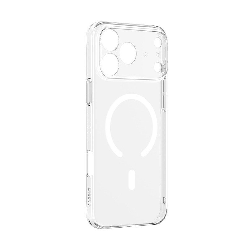 Baseus iPhone 17 Pro Crystal Slim Magnetic With Lense Background cover Phone Case Clear