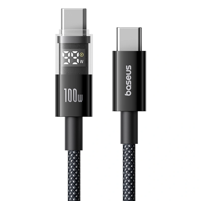 Baseus Display 2 100W 1 Meter Type-C to Type-C  Fast Charging Data Cable