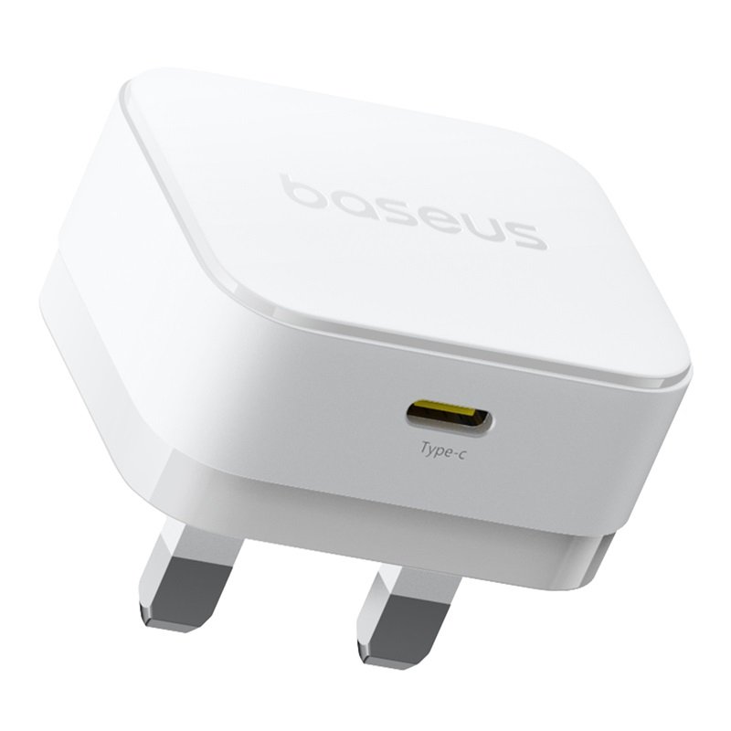 Baseus 20W Palm Fast Charger Type C UK Pin – Moon White