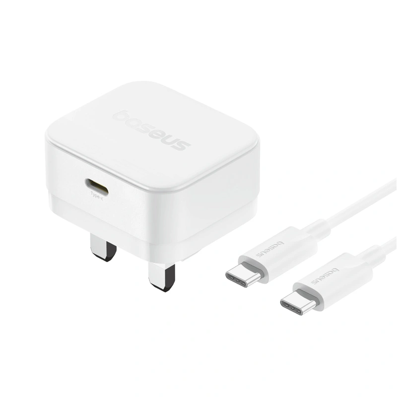 Baseus Palm 20W UK Pin Type-C Fast Charger with Type-c to Type-c 60W Cable