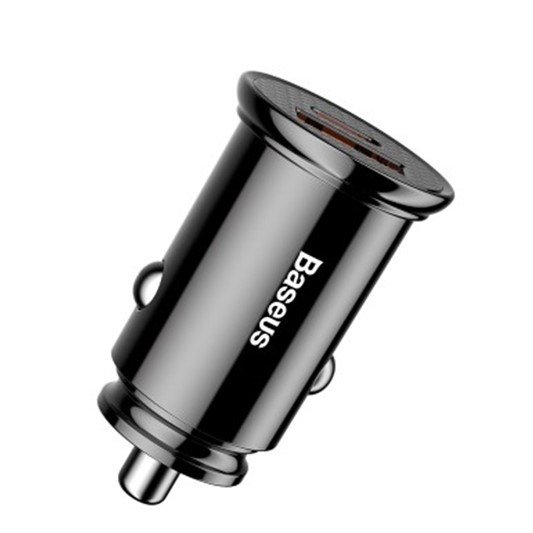 Baseus  Circular Plastic A+C 30W PPS Car Charger Black-CCALL-YS01-  1 Year Warranty