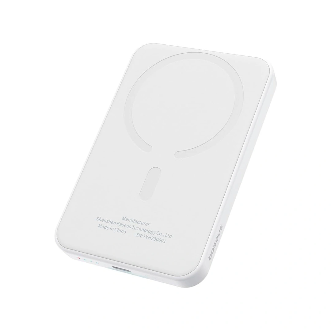 Baseus 5000mAh 20 W Magnetic Mini Wireless Fast Charge Power Bank (Stellar White)