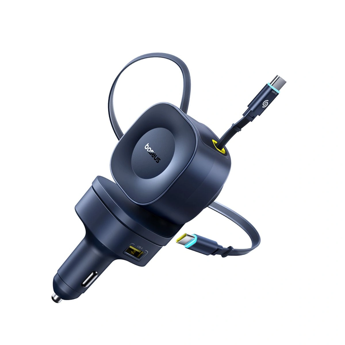 Baseus PrimeTrip VR2 Max Car Charger with Retractable Cable 3C+U 240W – Cosmic Black – C0206700