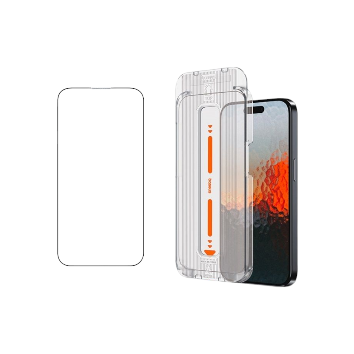 Baseus Iphone 15 Plus/ 16 Plus Sapphire Series Easy Stick on HD Tempered-Glass Screen Protector