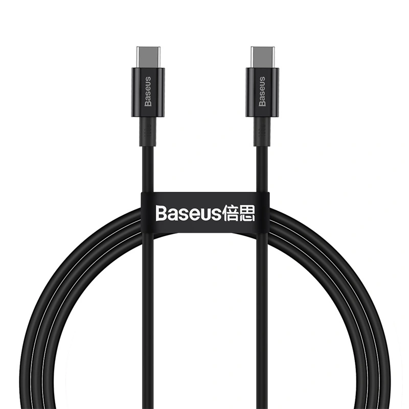 Baseus 1 Meter 100W Superior Series Fast Charging Data Cable Type-C to Type-C Black